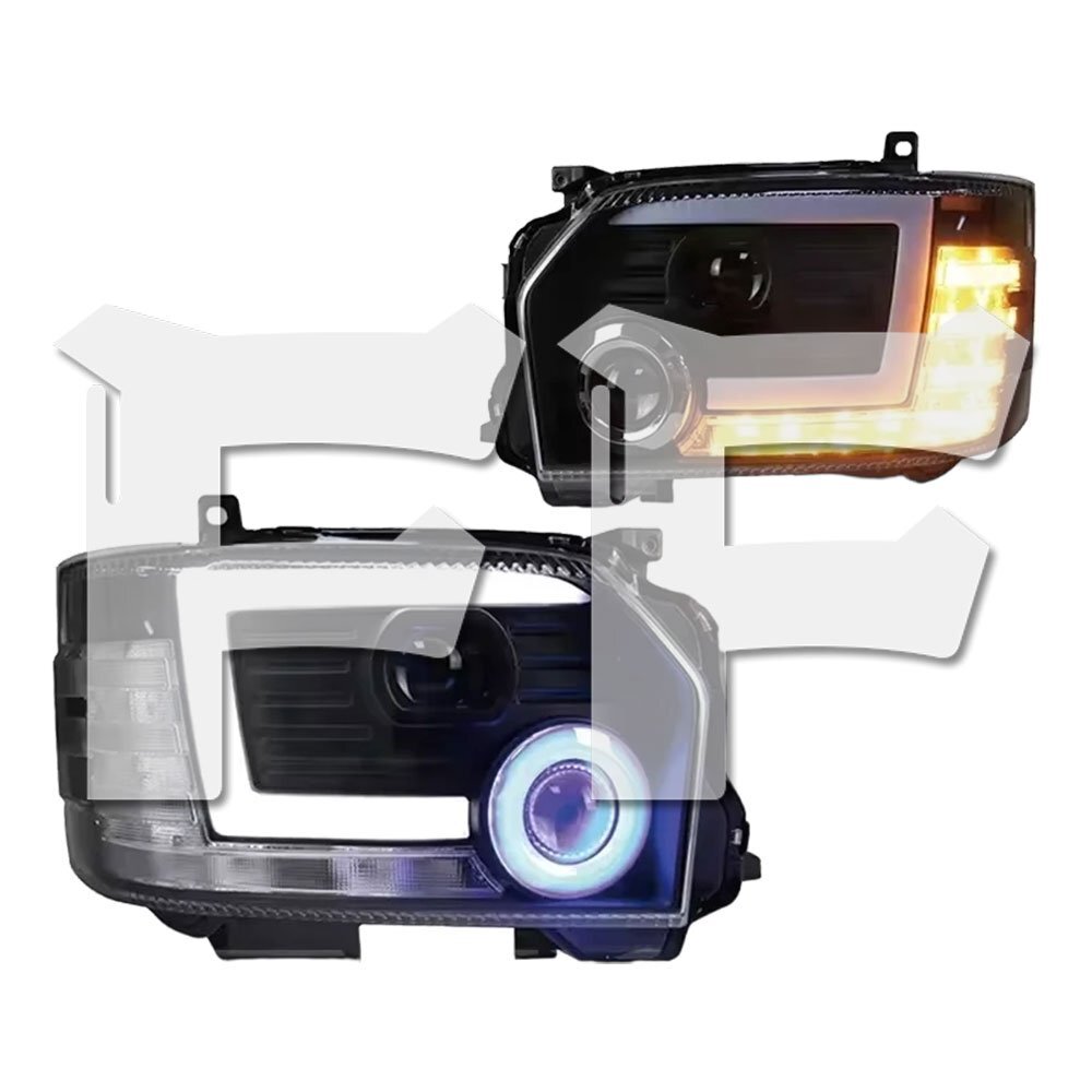 日本仕様品 右ハンドル車用 ハイエース LED ヘッドライト アセンブリ 05-18 流れるウィンカー 標準/ワイド D 左右セット拍卖