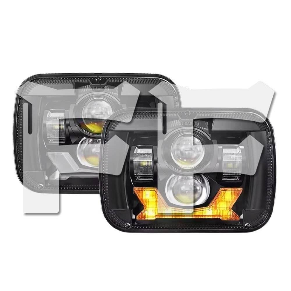 日本仕様 5x7 7x6 LED ヘッドライト ハイ・ロー・DRL・ウィンカー ターンシグナル トヨタ ジープ YJ XJ MJ GMC 4WD フォード拍卖