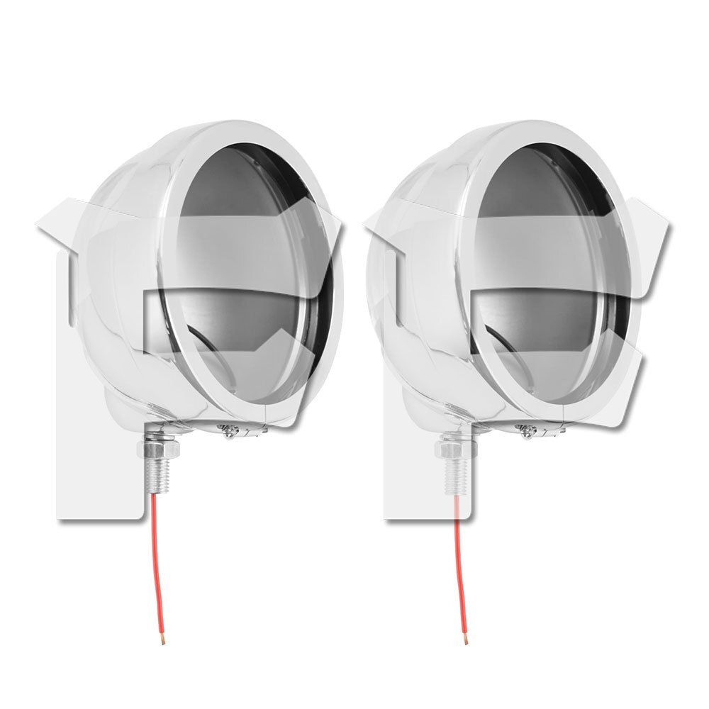 送料無料.. ハーレー 4.5インチ フォグランプ アウターハウジング ランプ バルブ ブラケット カバー クローム 2個 オートバイク 汎用拍卖