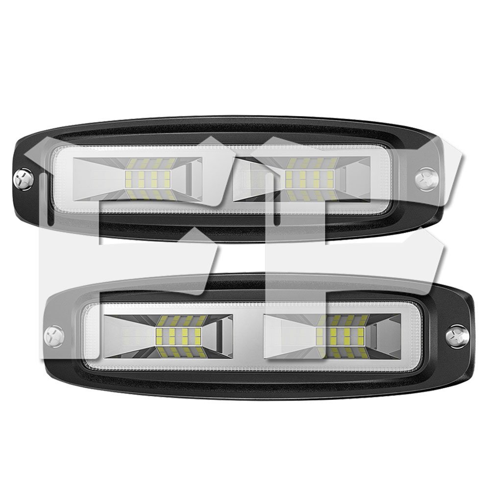 送料無料.. 埋込式 48W ジープ SUV UTV ATV ボート 4x4 ジムニー 漁船 LED フォグランプ ワークライト 作業灯 6500K 12V/24V UM006 2個拍卖