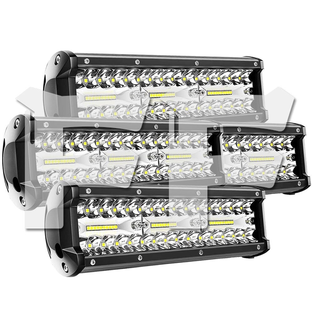 9インチ LED ワークライト 作業灯 180W 6500K ホワイト 照明 トラック SUV ボート 建設機械 12V/24V兼用 SM180W 4個 新品拍卖