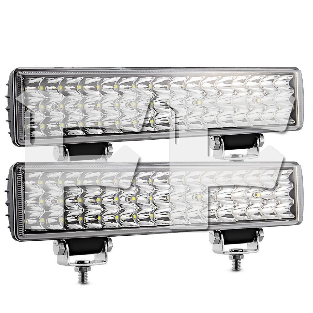 送料無料.. 12インチ 作業灯 広角タイプ LED ワークライト 96W ホワイト 9600LM 6500K ボート 工事現場 漁業用 SUV ランクル 12V/24V 2個拍卖