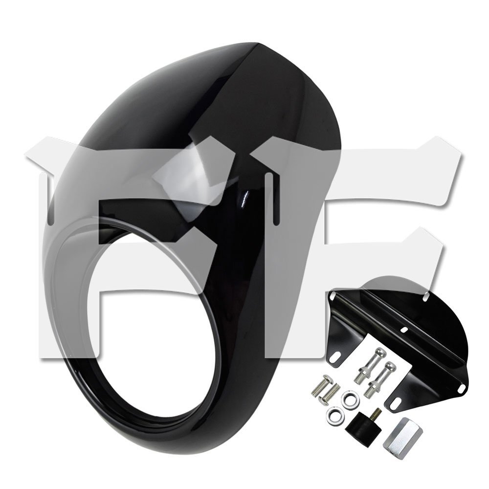 ハーレー スポーツスター ダイナ FX XL883 1200 5.75インチ ヘッドライト フェアリング カバー Brilliant Black XL883-LC 新品拍卖