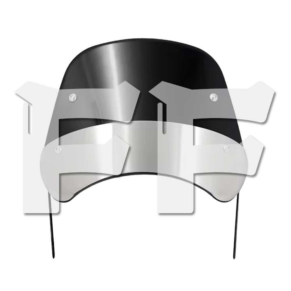 オートバイ フロントウィンドスクリーン ウインドシールド スポイラーエアデフレクター ブラック パーツ バイク 汎用拍卖