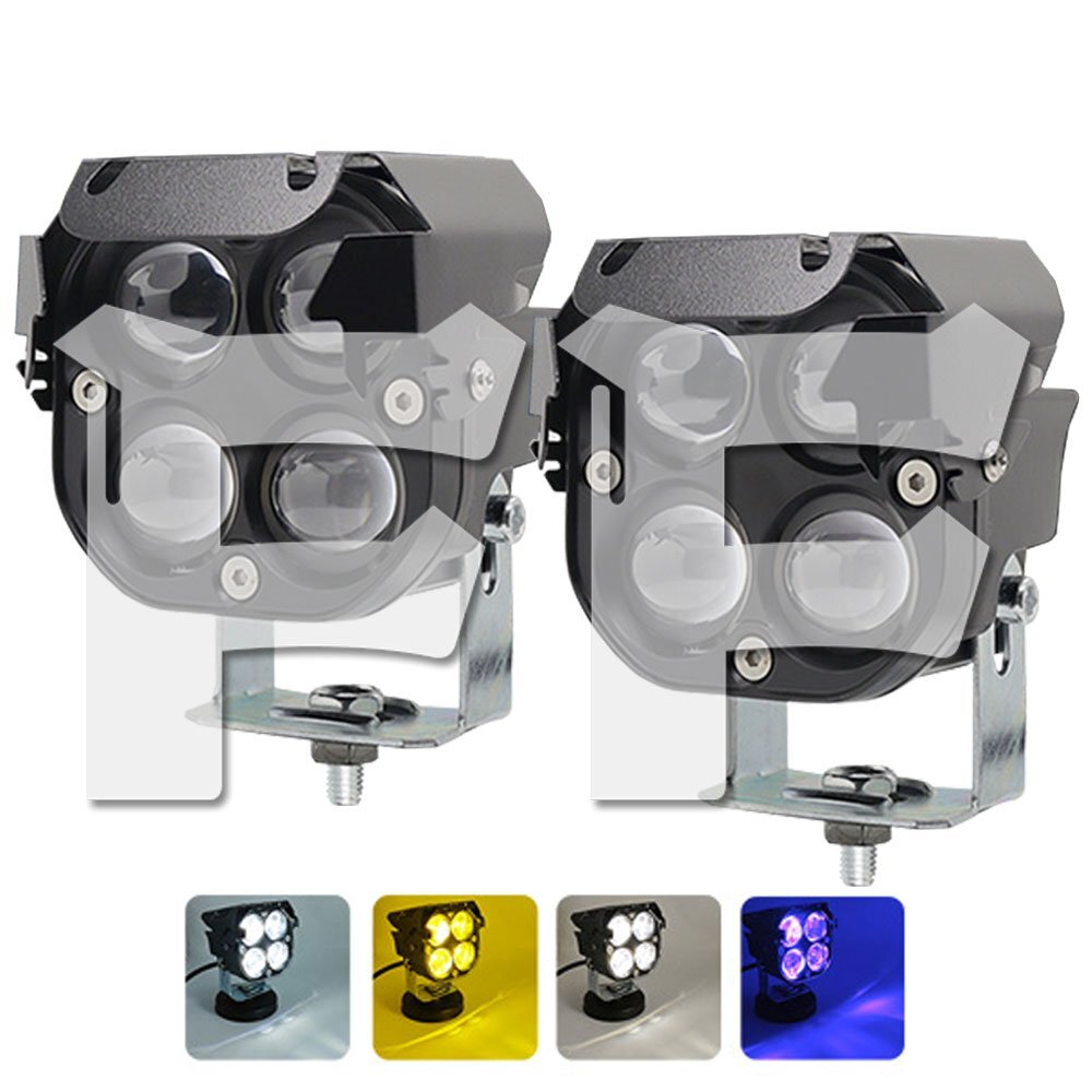 送料無料.. 3インチ 40W スポットライト ホワイト/イエロー/ブルー LED ワークライト 作業灯 オートバイ トラック ジープ SUV ボート 2個拍卖