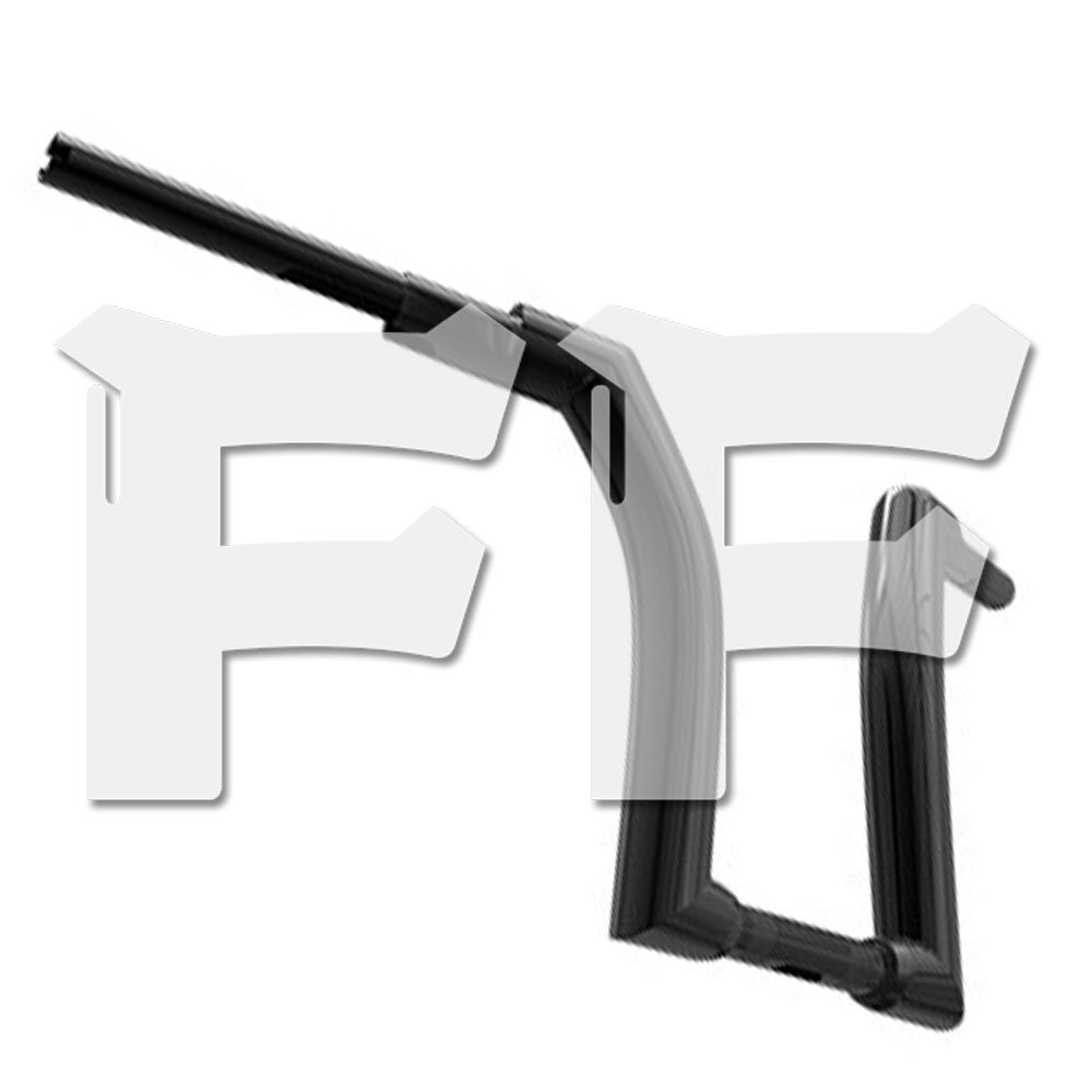 送料無料.. ハーレー ロードキング 12インチ Zバー レトロ ハンドルバー 25mm 2″厚さ増え ブラック カッコイイ 両側ブレーキポンプ適用!!拍卖