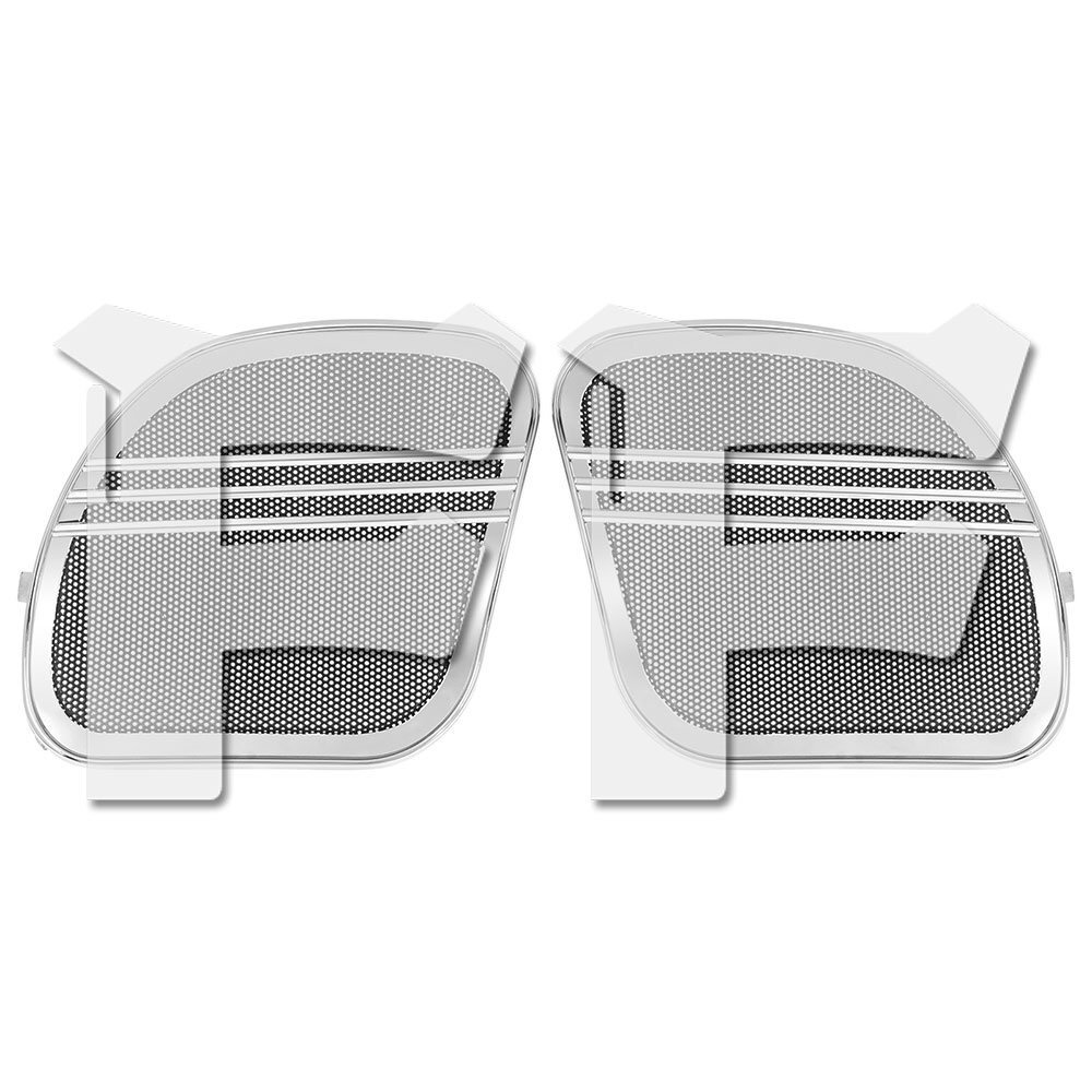 送料無料.. ハーレー ロードグライド FLTRX FLTRK FLTRXS FLTRUSE FLTRXSE 83-23 スピーカー カバー フェアリング ABS シルバー パーツ拍卖