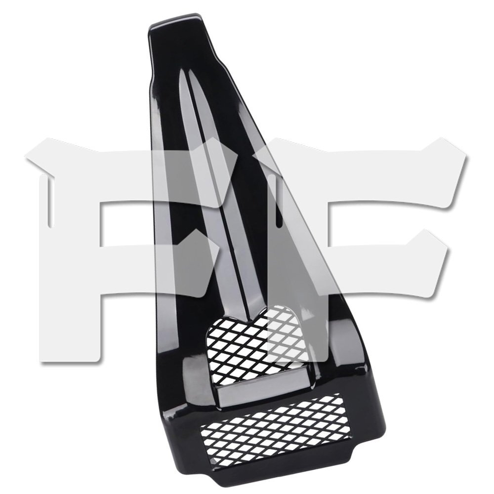 送料無料.. ハーレー ツーリング ロード ストリート グライド 97-13 フロント フェアリング ラジエーター カバー 光沢ブラック ABS パーツ拍卖