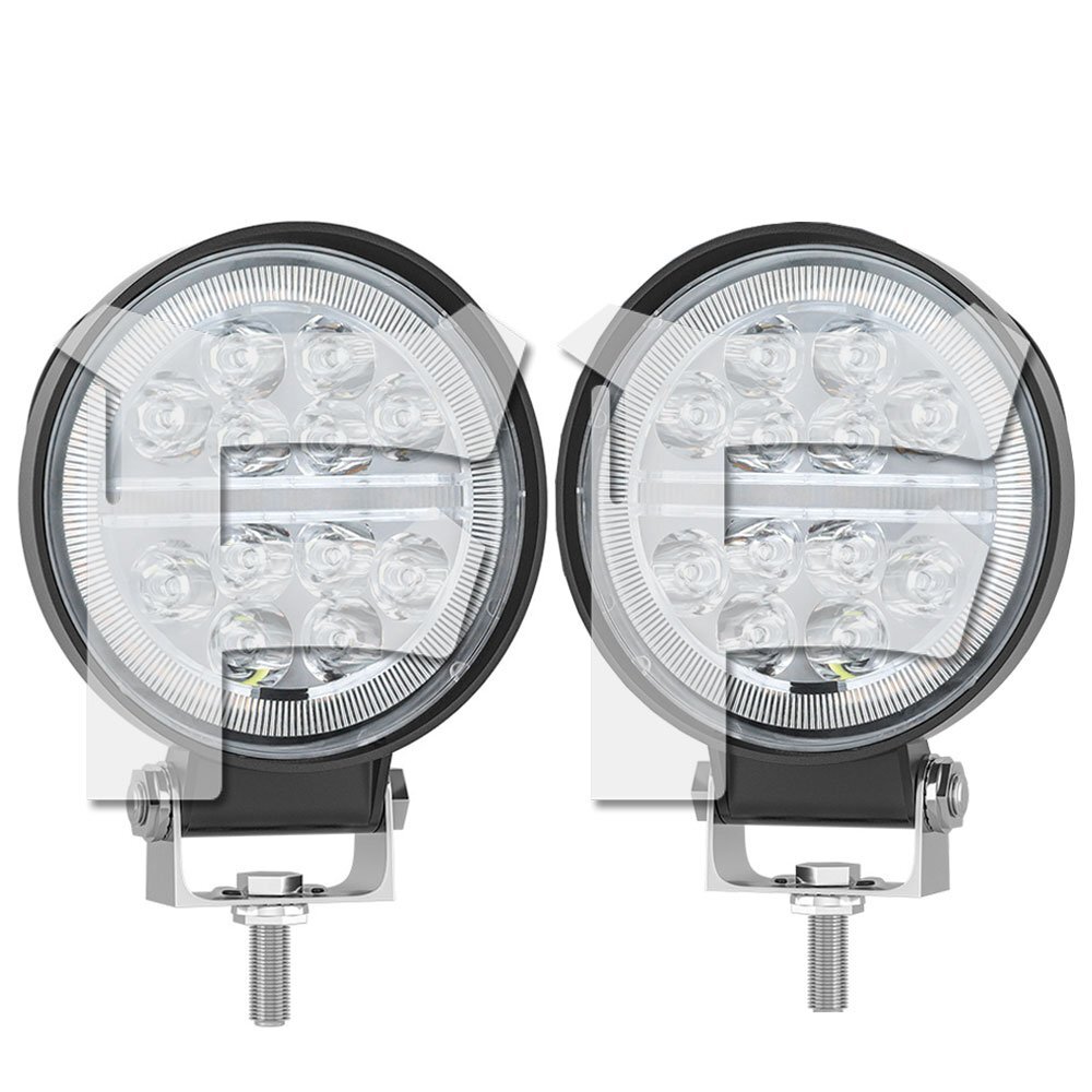 送料無料.. 4インチ 36W 作業灯 LED ワークライト 3モードライト ホワイト/イエロー/白黄同時/ストロボ ジープ ジムニー SUV トラック 2個拍卖