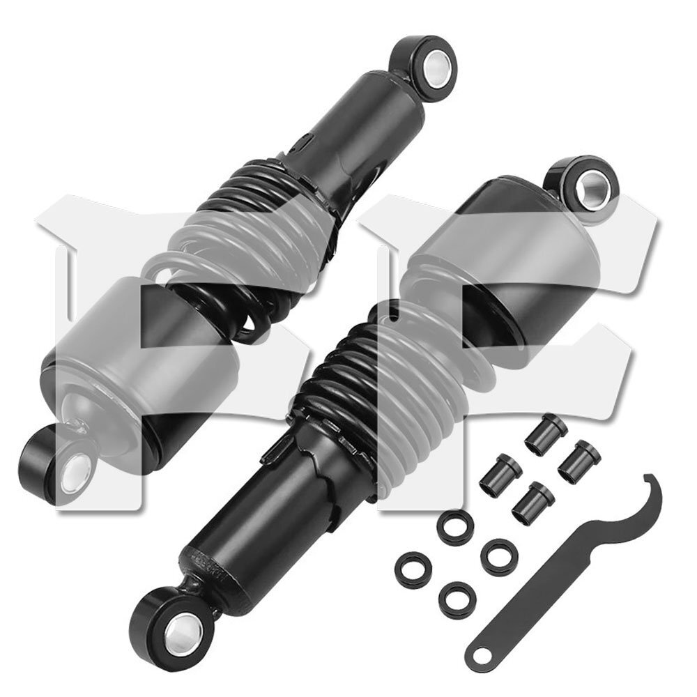 267ミリ リア ショック アブソーバー サスペンションキット ハーレー ヤマハ スズキ カワサキ..など ブラック オートバイ カスタム 汎用拍卖