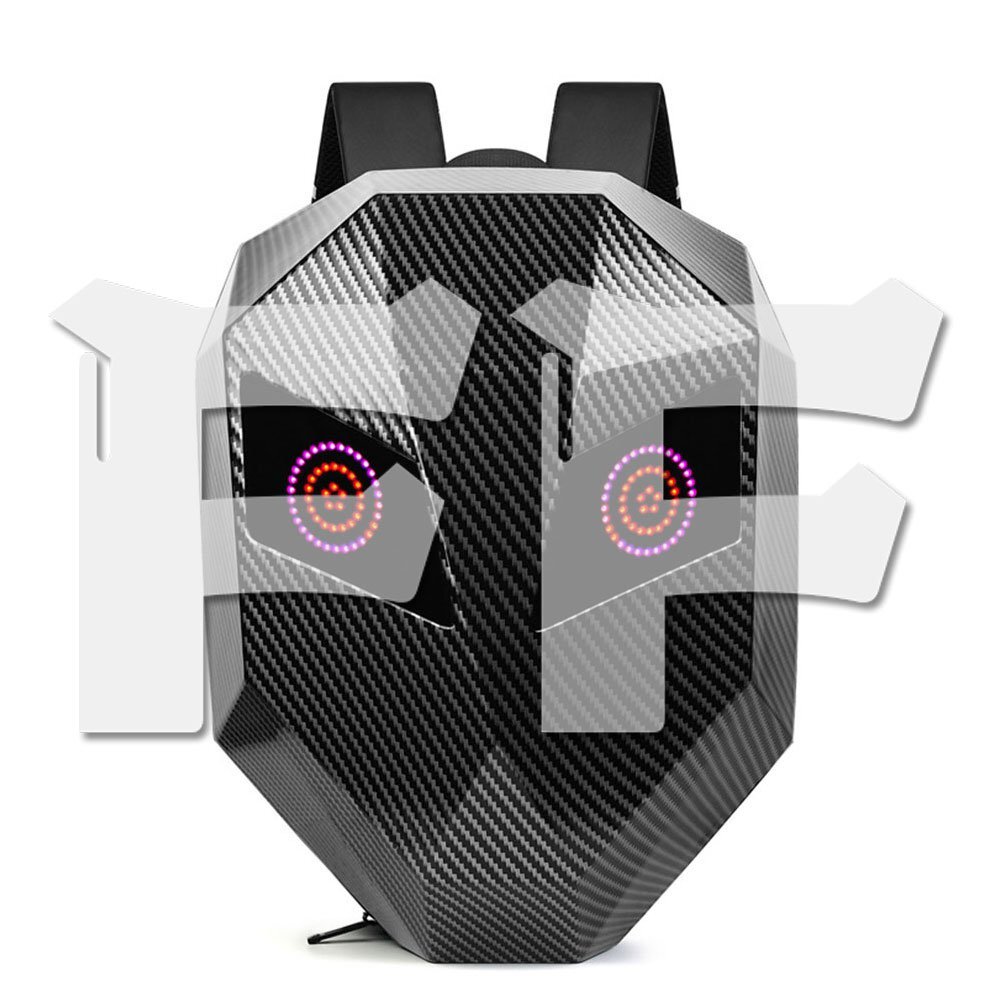 悪魔の眼 プログラム可能なLEDスクリーン LEDバック ヘルメット収納可能 ノートPC収納 自転車 オートバイ バイク 日本語アプリ拍卖