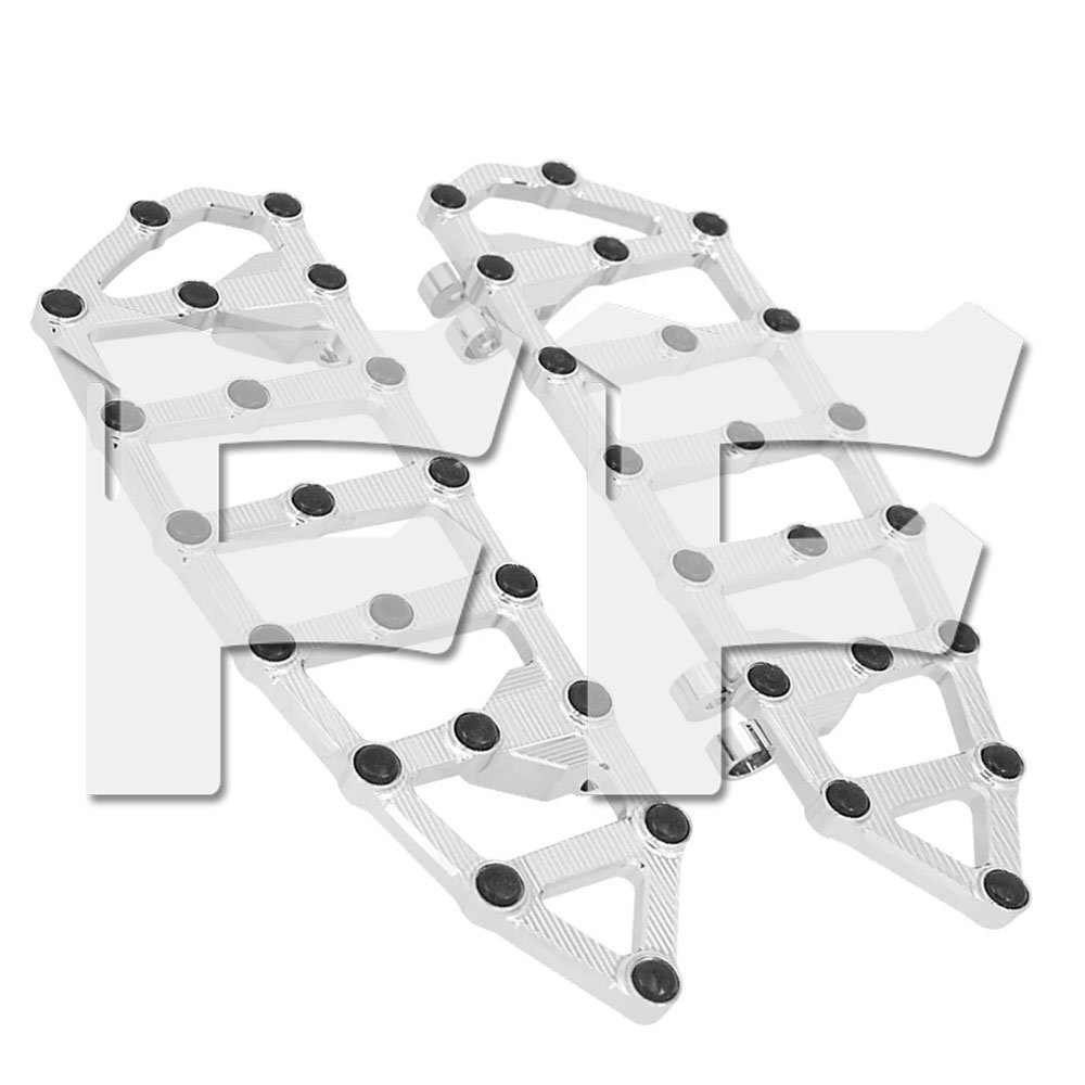 送料無料.. ハーレーソフテイル FL ツーリング ストリート ロードグライド トライク フットペグ フットボード シルバー パーツ カスタム拍卖