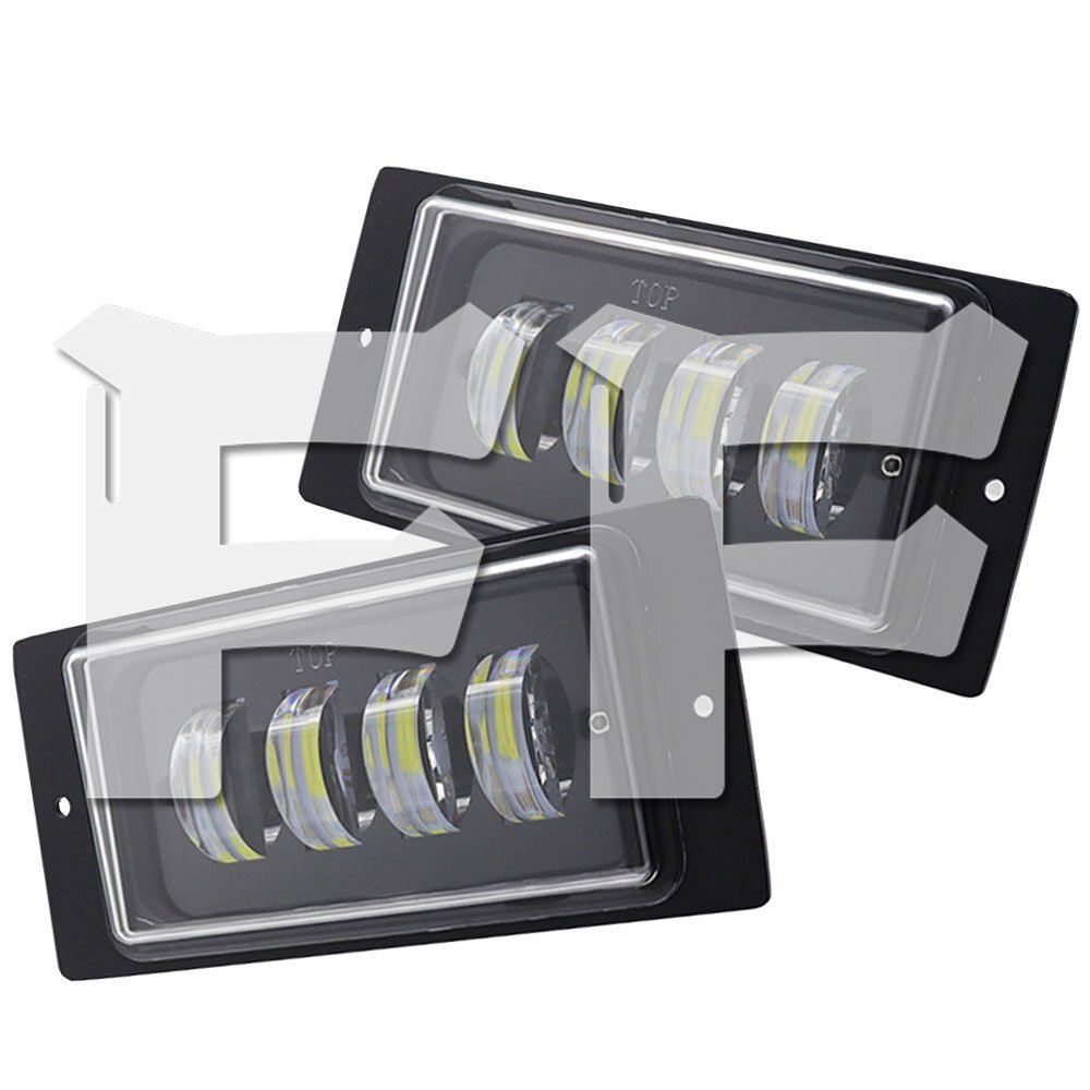 埋込式 40W バンパーライト ホワイト LED フォグランプ ジープ ダッジ SUV トラック UTV ATV ボート 建築機械 4LED-A 2個拍卖