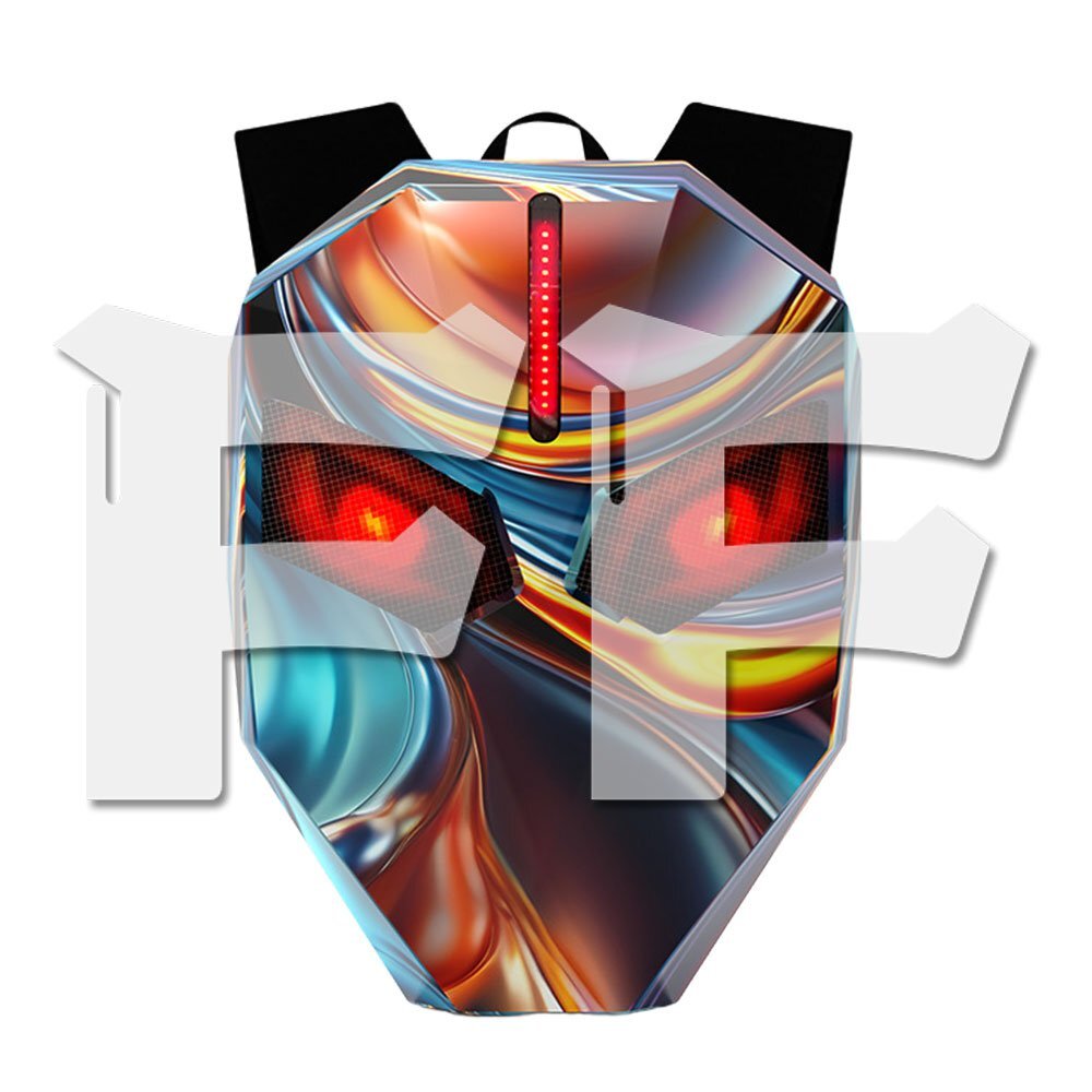 悪魔の眼 プログラム可能なLEDスクリーン LEDバック ヘルメット収納可能 ノートPC収納 自転車 オートバイ バイク 日本語アプリ拍卖