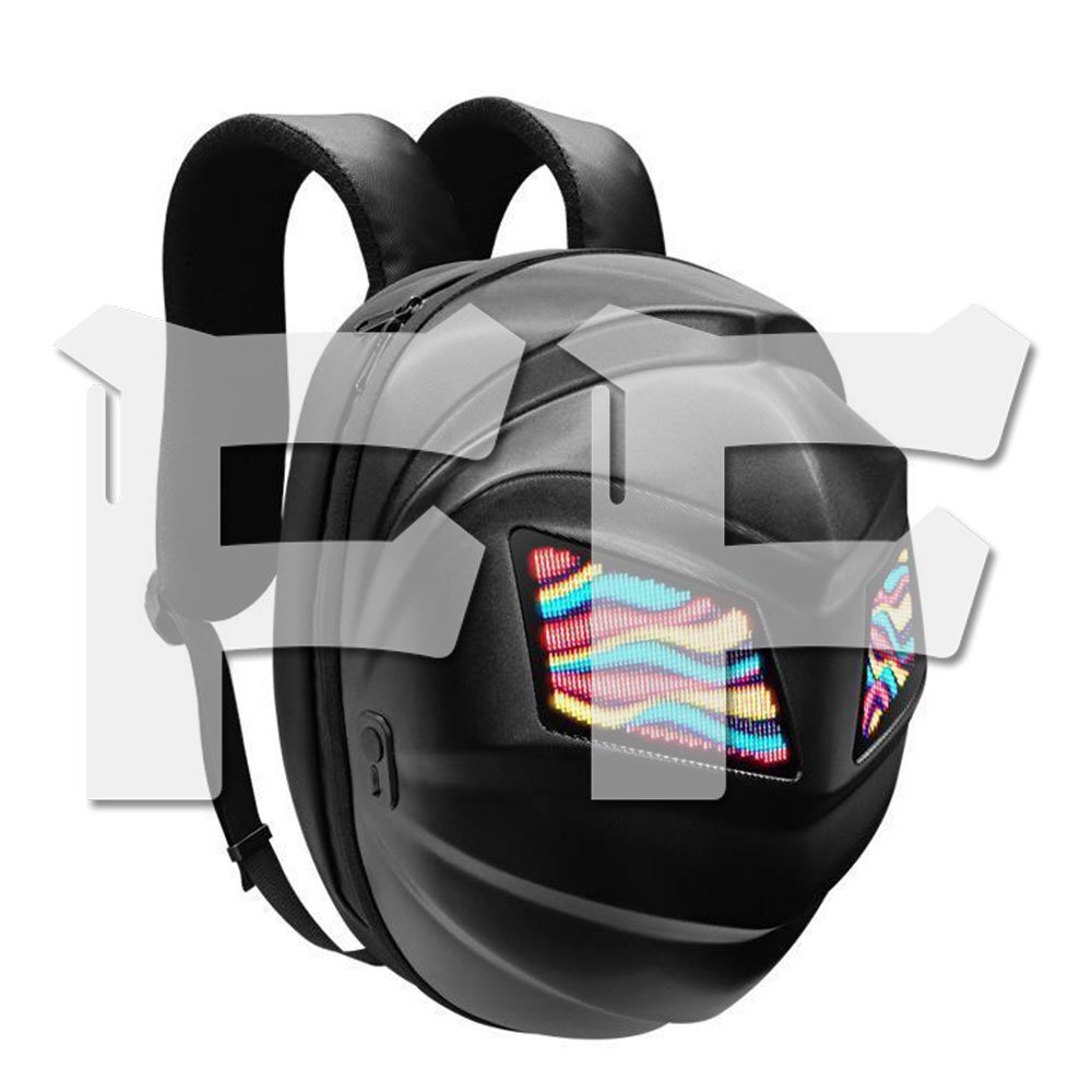 悪魔の眼 プログラム可能なLEDスクリーン LEDバック ヘルメット収納可能 ノートPC収納 自転車 オートバイ バイク 日本語アプリ拍卖