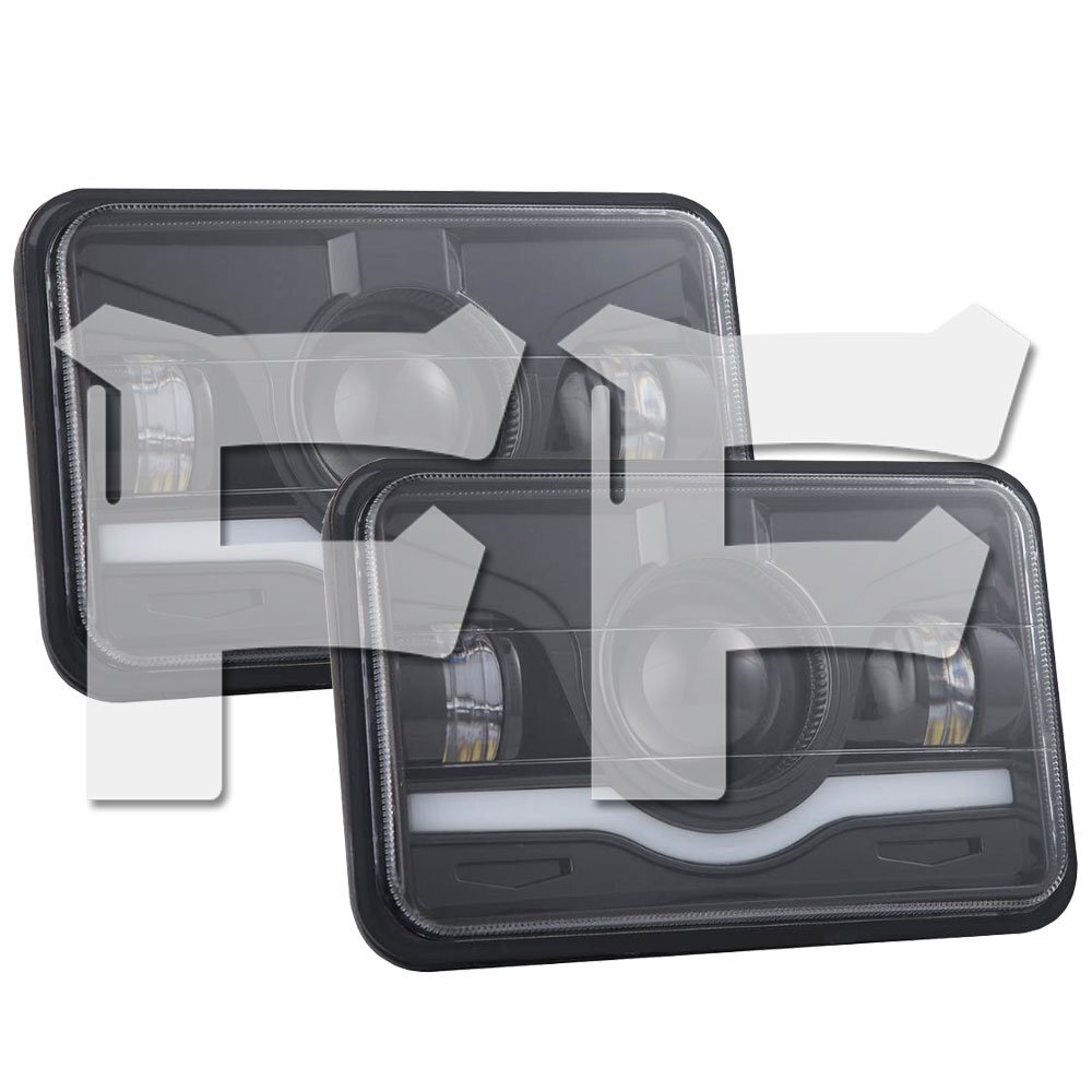 送料無料.. 4x6 LED ヘッドライト H4Hi/Low切替/DRL H4656 H4651 H4652 H466 ピータービルト・ケンワース・トラック フォード 新品 HL16-5拍卖