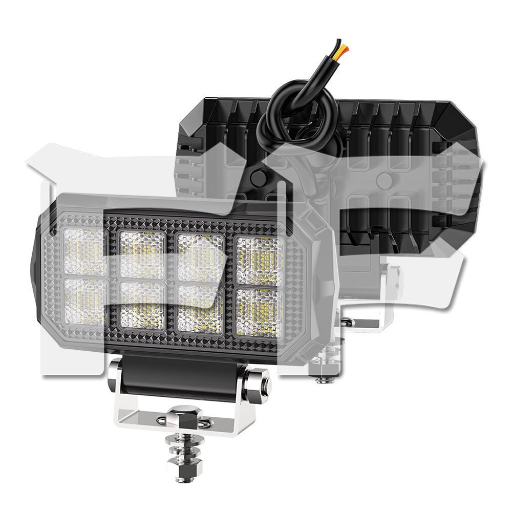 送料無料.. 3.5インチ 作業灯 LED ワークライト 二色切替タイプ ホワイト/イエロー 2個 警告灯 投光器 ジープ ジムニー 汎用 多用途拍卖