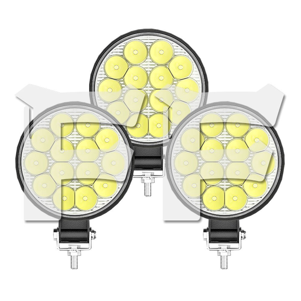 42W 作業灯 LED ワークライト 6500K 広角タイプ ホワイト 12V 車 SUV UTV ATV ボート 4X4 建築機械 道路照明 工事現場 3個拍卖