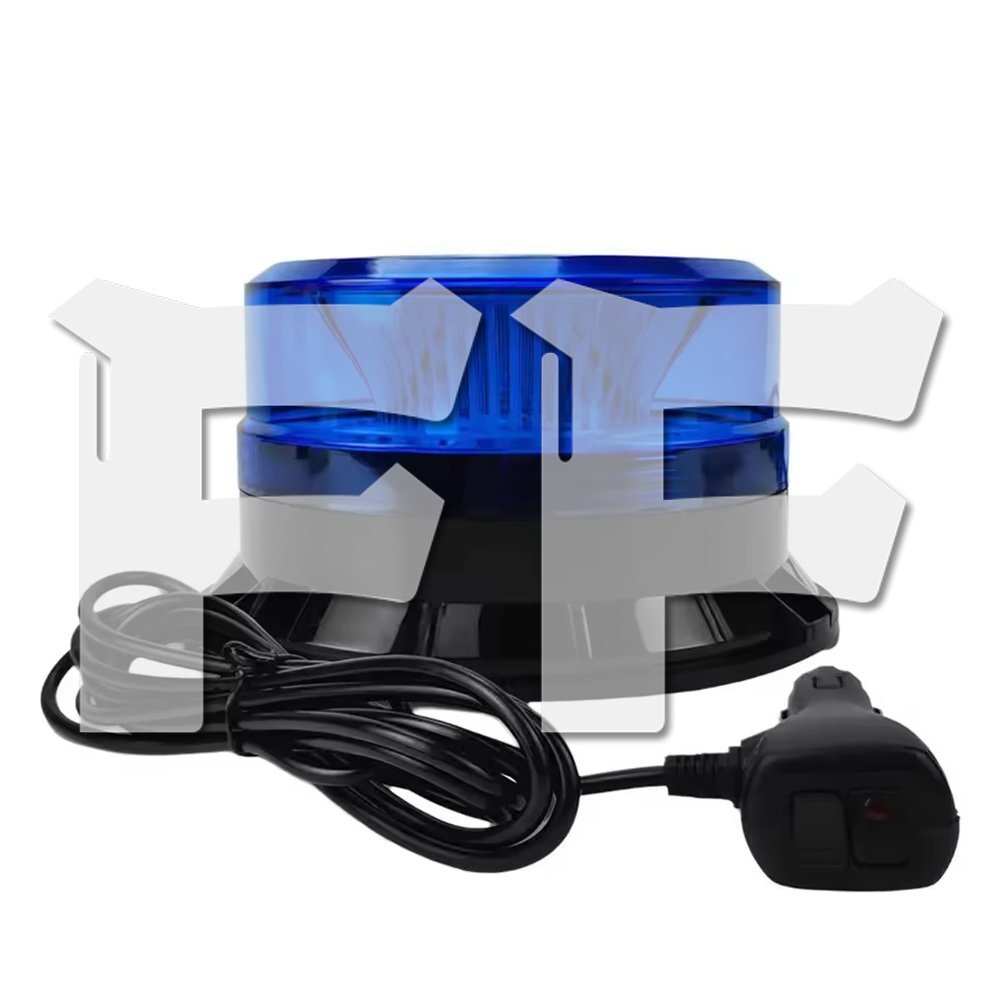 ブルー LED ライト ハザード 多モード ストロボ/フラッシュ/警告灯 パトロール 点滅 トラック 建設機械 工事現場 汎用 1個拍卖