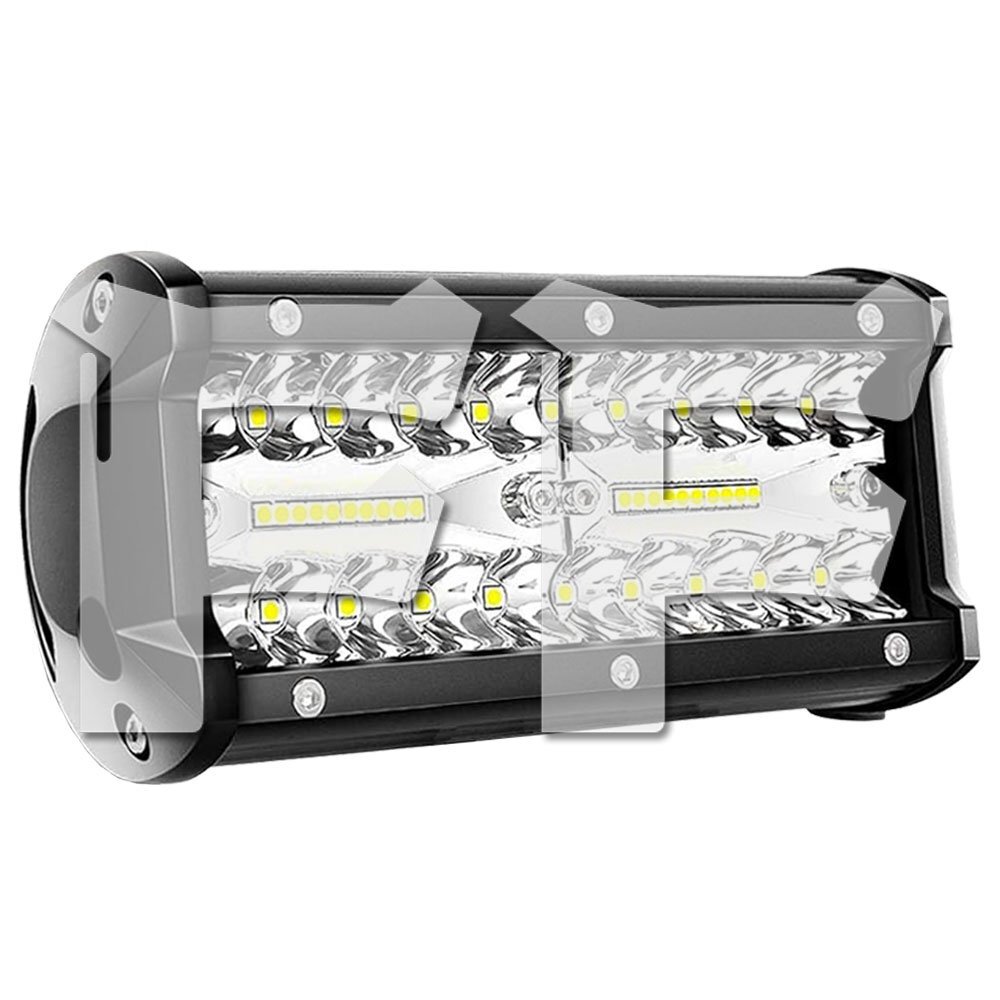 送料無料.. 7インチ LED ワークライト 作業灯 120W 6500K ホワイト 照明 トラック SUV ボート 建設機械 12V/24V兼用 SM120W 1個 新品拍卖