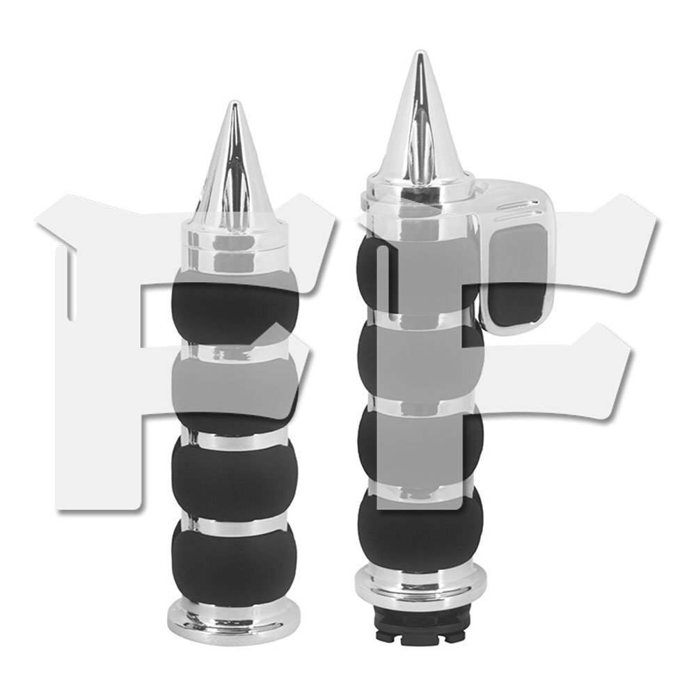 25mm 1インチ クロームメッキ ハンドグリップ ハーレー チョッパー ボバー カフェレーサー ほとんどのバイクに適合!!拍卖