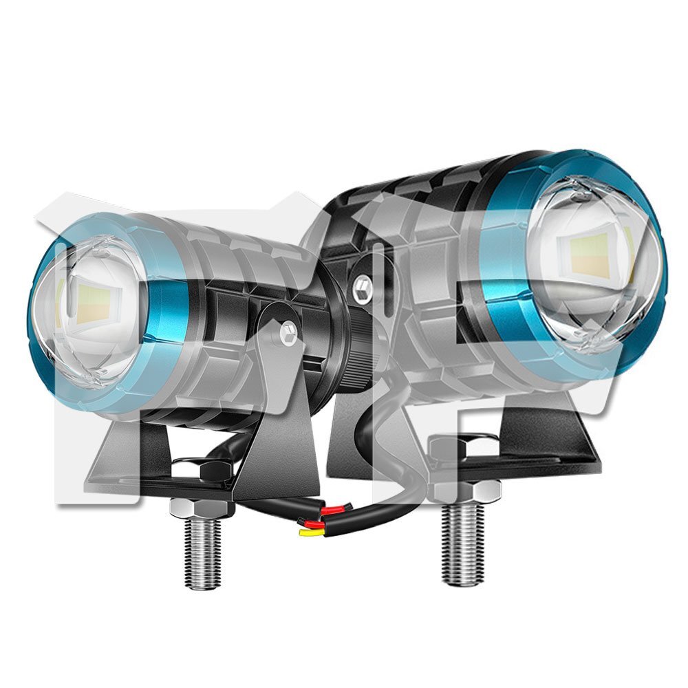 送料無料.. 16W 2モードタイプ ホワイト/イエロー フォグランプ LED ワークライト 作業灯 オートバイ バイク SUV ATV 2個拍卖