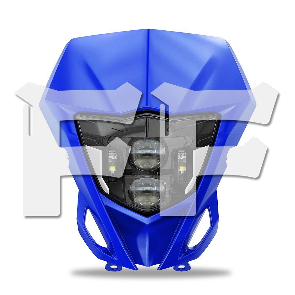ヤマハ WR250F WR250R WR450F YZ250F YZ450F YZ LED ヘッドライト アセンブリー ライトカバー ブルー Eマーク ダートバイク拍卖