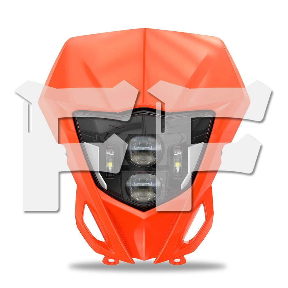 送料無料.. ヤマハ WR250F WR250R WR450F YZ250F YZ450F YZ LED ヘッドライト アセンブリー ライトカバー オレンジ Eマーク ダートバイク拍卖