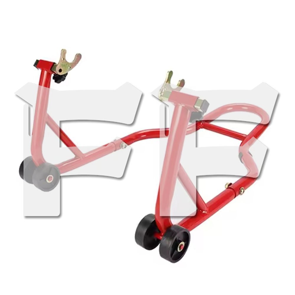 送料無料.. オートバイスタンド モーターサイクルスタンド 850ポンド 後輪リフト タイヤ/オイル交換 軽作業 レッド リアセット拍卖