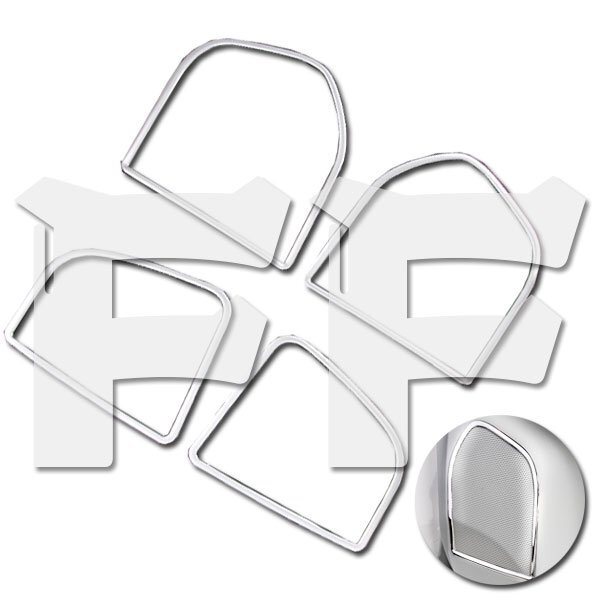 トヨタ PRIUS プリウスα ZVW40 前期 インテリア ドア スピーカー リング カバー 内装 ステンレス メッキ 鏡面 SN-613 新品拍卖