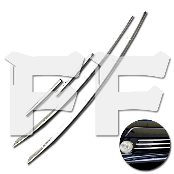 送料無料.. トヨタ PRIUS プリウス 30系 後期 フロント バンパー グリル カバー フォグランプ付車用 ステンレス メッキ 鏡面 SN-11 新品拍卖