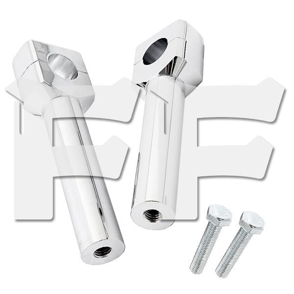 送料無料.. オートバイ ハンドルバーライザー 22mm 固定クランプ カワサキ ホンダ ヤマハ スズキ ハーレー CNC シルバー R-B-S-22 新品拍卖