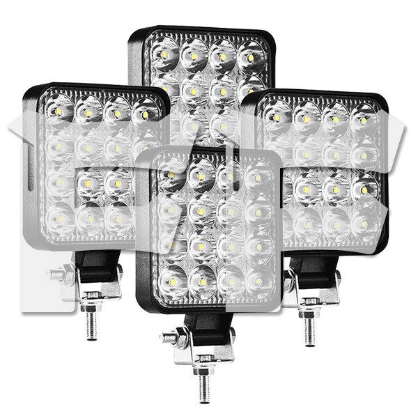 LED ワークライト 作業灯 4インチ 48W トラック バイク ランクル FX48W 12V/24V 補助灯 新品 前照灯 6500K ホワイト 照明 4個拍卖