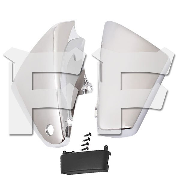 送料無料.. カワサキ KAWASAKI Vulcan 900 VN 900 バッテリーカバー フェアリングカバー 保護 VN900-BC クローム 左右組 新品拍卖