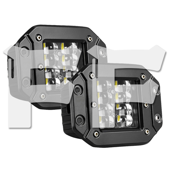 5インチ 埋込式 24W SUV 4x4 UTV ボートカー LED オフロードライト ドライビングライト 6500K 12V/24V兼用 QRS24W 2個 新品拍卖