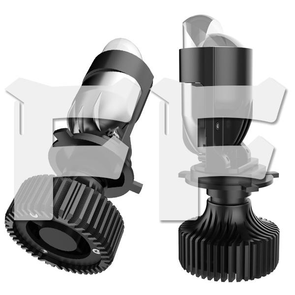 H4 Hi.Low切替 72W LED ヘッドライト ミニプロジェクターレンズ 綺麗なカットライン 右側ハンドル 日本仕様 6500K 2個 新品拍卖