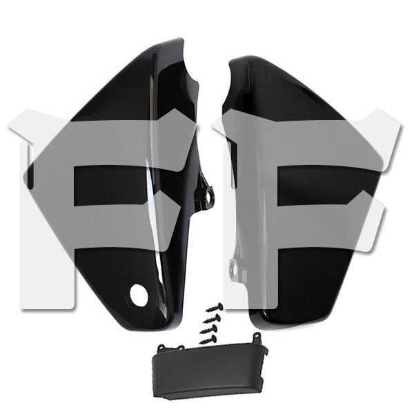 送料無料.. カワサキ KAWASAKI Vulcan 900 VN 900 バッテリーカバー フェアリングカバー 保護 VN900-BC ブラック 左右組 新品拍卖