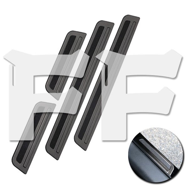 送料無料.. トヨタ ハリアー 80系 サイド ステップガード スカッフプレート ガーニッシュ ブラック ステンレス 傷予防 SN-5051 新品拍卖