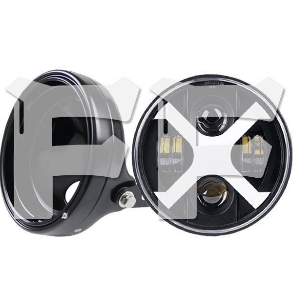 ハーレー ヤマハ ホンダ スズキ カワサキ LED 7インチ 50W ヘッドライト ハウジング Hi.Low.DRL.ウインカー HL-B-X 1セット 新品拍卖