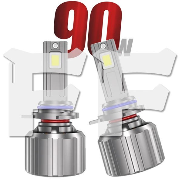 F9 90W HIR2/9012 16000LM LED ヘッドライト フォグランプ 光軸調整 12V/24V兼用 キャンセラー内蔵 新車検対応 F9-9012 2個拍卖