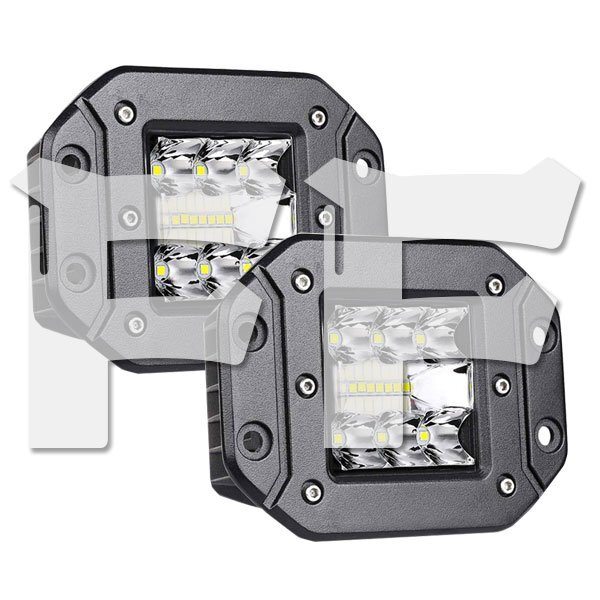 5インチ 埋込式 39W SUV 4x4 UTV ボートカー LED オフロードライト ドライビングライト 6500K 12V/24V兼用 QRS39W 2個 新品拍卖