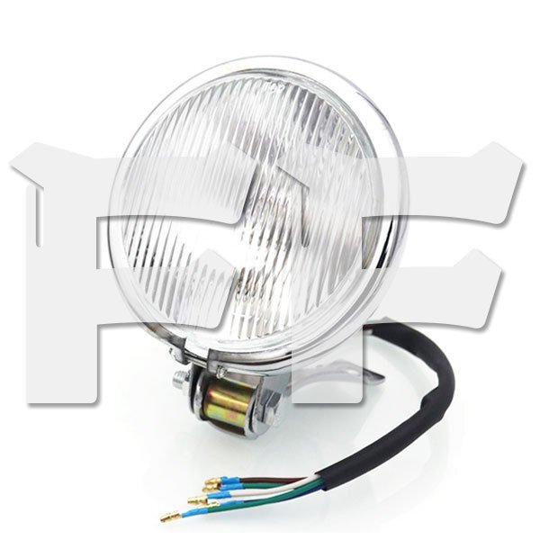 5インチ オートバイ ヘッドライト ホワイト ホンダ カワサキ ヤマハ スズキ BMW ハーレー (シルバー) FG-P 新品拍卖