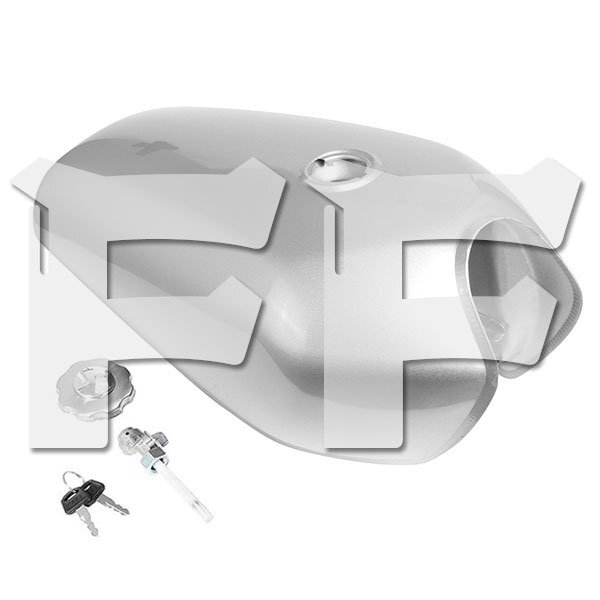 送料無料.. オートバイ ホンダ CG125 CG125S CG250 ガソリンタンク 9L 2.4GAL 燃料タンク ガスタンク バイク シルバー CG125-TANK-A 新品拍卖