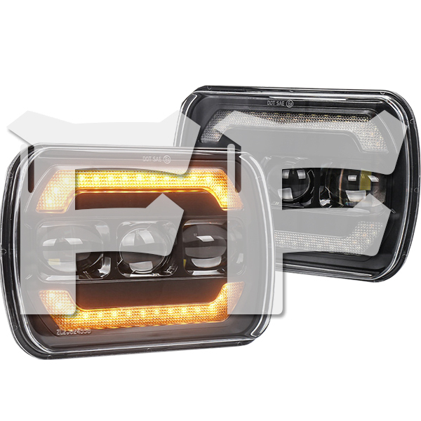 5x7 7x6 LEDヘッドライト HI.Low.DRL.ウィンカー トヨタ H6054 Jeep ラングラー YJ XJ MJ GMC フォード OL-2073S 新品拍卖