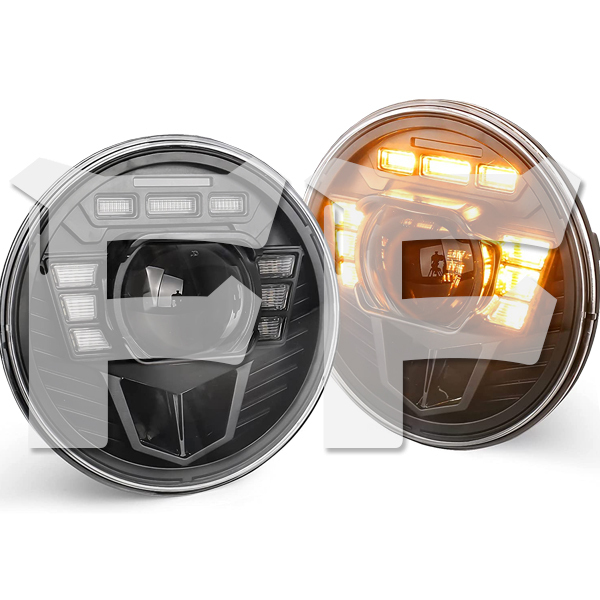 日本仕様品 右ハンドル車用 DOT 7インチ ヘッドライト Hi.Low.DRL 6500K ホワイト ジープ ラングラー JK TJ LJ 車検対応拍卖