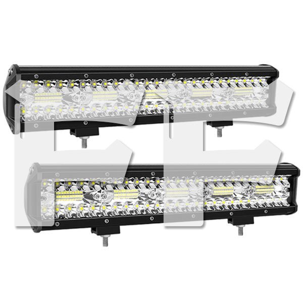 15インチ LED ワークライト 作業灯 300W 6500K ホワイト 照明 トラック SUV ボート 建設機械 12V/24V兼用 SM300W 2個 新品拍卖