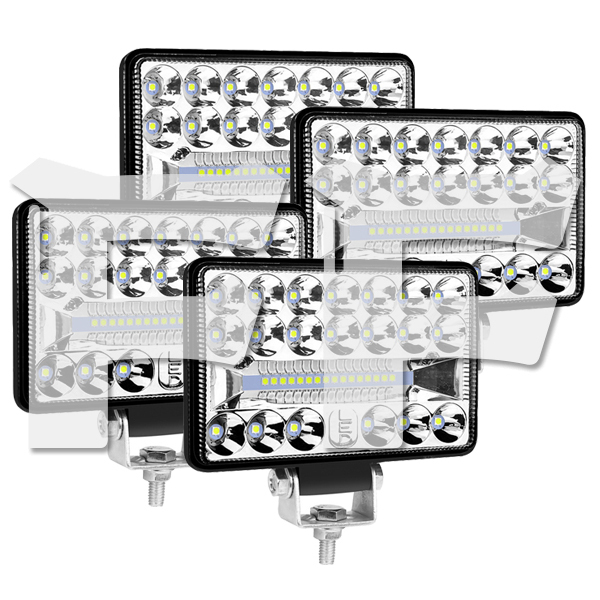 送料無料.. LED 作業灯 ワークライト 5インチ 108W ホワイト 6500K 新品 投光器 前照明灯 建設機械 トラック SUV 5C-108W 12V/24V 4個拍卖