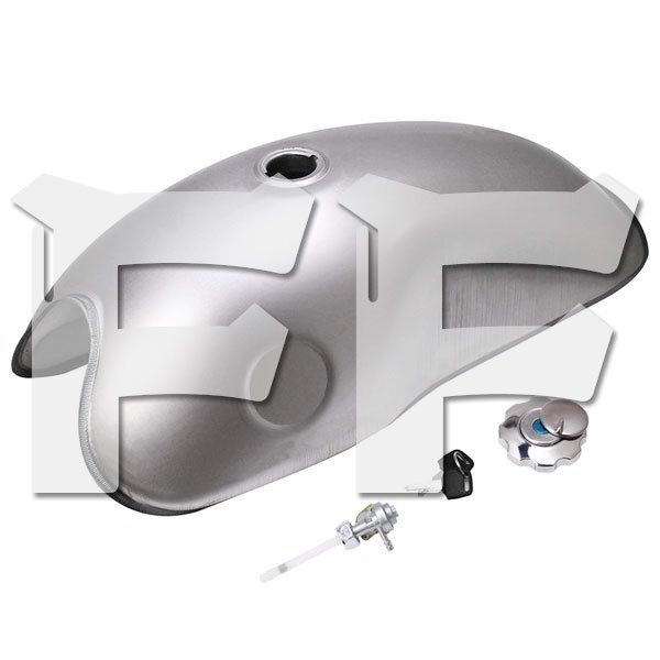 送料無料.. オートバイ ホンダ スズキ ヤマハ など.. 750 CB400 XJR400 未塗装 ガソリンタンク 10L 2.6GAL カフェレーサー M-TANK-B 新品拍卖