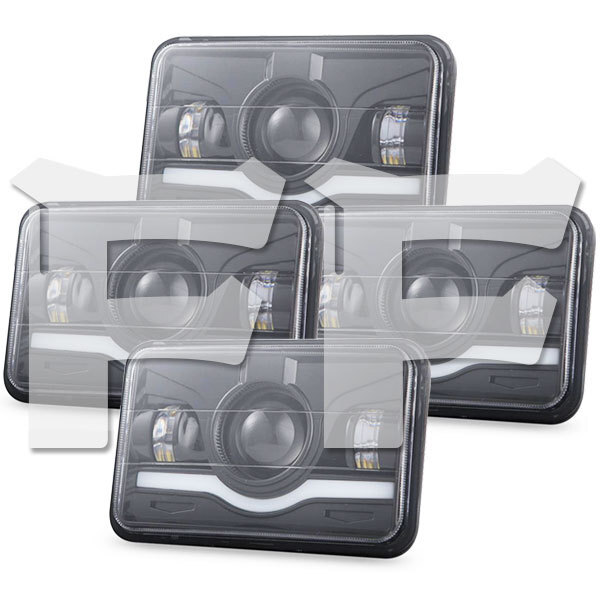 4x6 LED ヘッドライト H4 Hi/Low切替/DRL H4656 H4651 H4652 H466 H6545 ピータービルト・ケンワース・トラック フォード HL06-5 新品拍卖