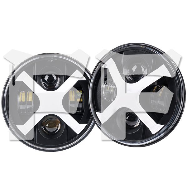 LED ヘッドライト 7インチ JEEP JK TJ ジムニー ハマーH2 HI.Low切替式.ディライト ホワイト イエロー 12V~24V 2個 JK-X 新品拍卖